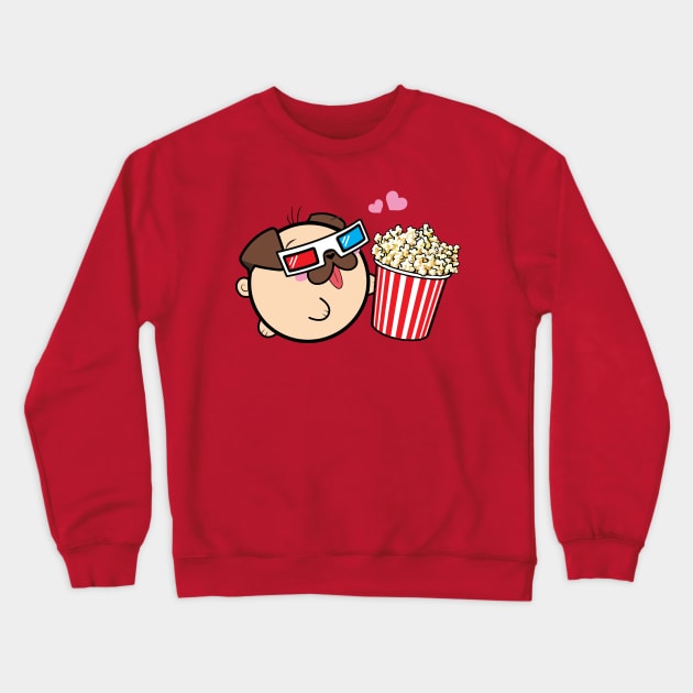 Doopy - 3D Movie Night Crewneck Sweatshirt by Poopy_And_Doopy